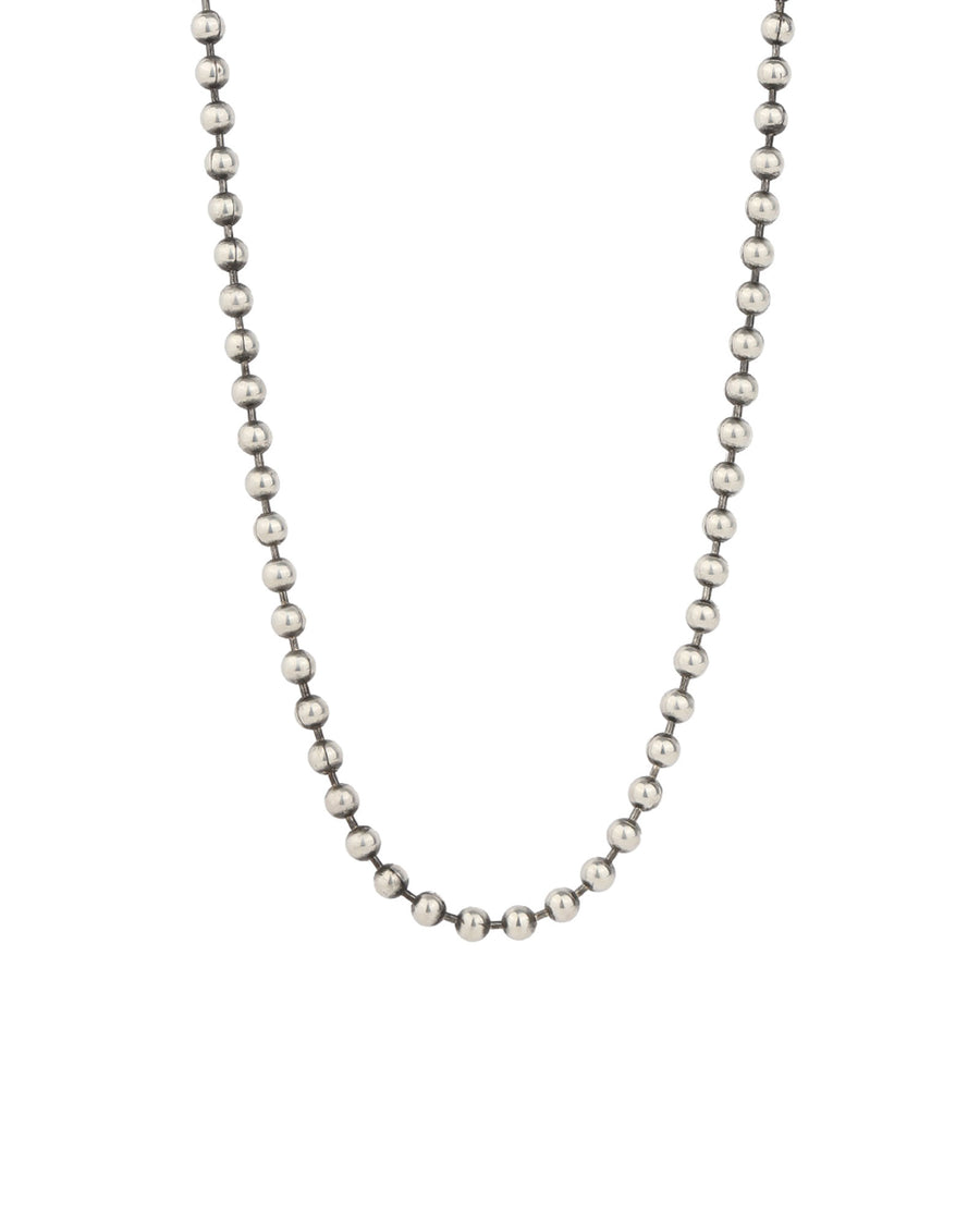 Ball Chain Necklace | 4mm Oxidized Sterling Silver