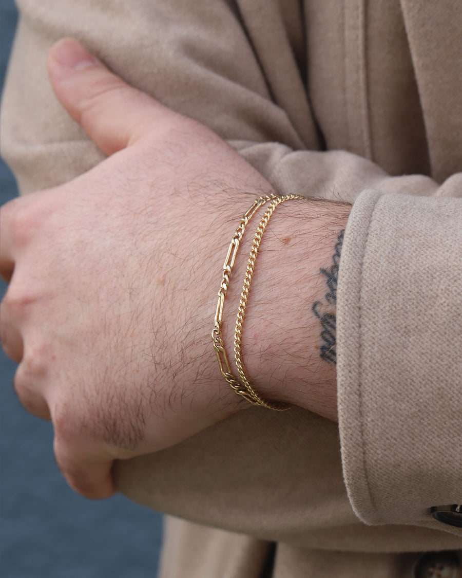 Figaro Chain Bracelet | 3.5mm 14k Gold Filled