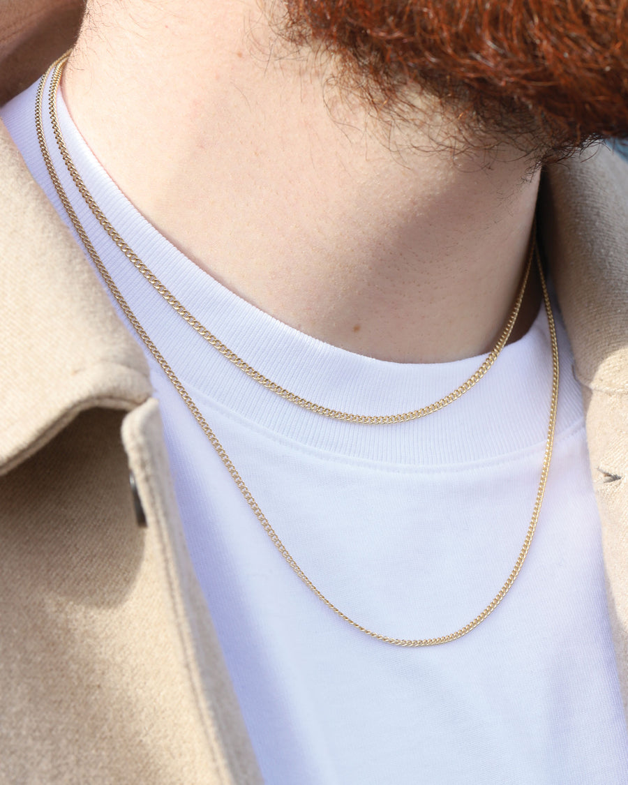 Curb Chain Necklace | 1.8mm 14k Gold Filled / 22" - 24"