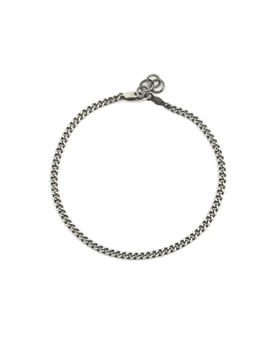 Curb Chain Bracelet | 2.8mm Oxidized Sterling Silver