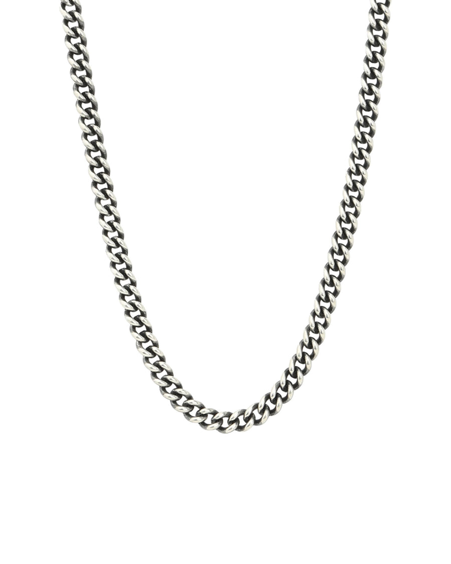 Curb Chain Necklace | 4.7mm Oxidized Sterling Silver / 18" - 20"