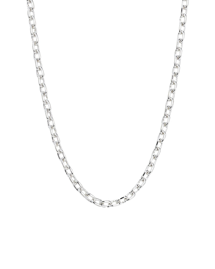 Rectangle Link Chain Necklace | 3.5mm Sterling Silver / 18" - 20"