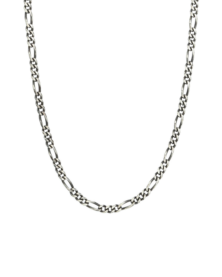 Figaro Chain Necklace | 3.3mm Oxidized Sterling Silver / 18" - 20"