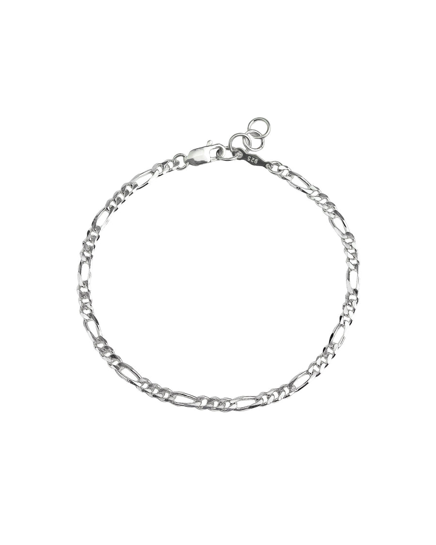 Figaro Chain Bracelet | 3.3mm Sterling Silver