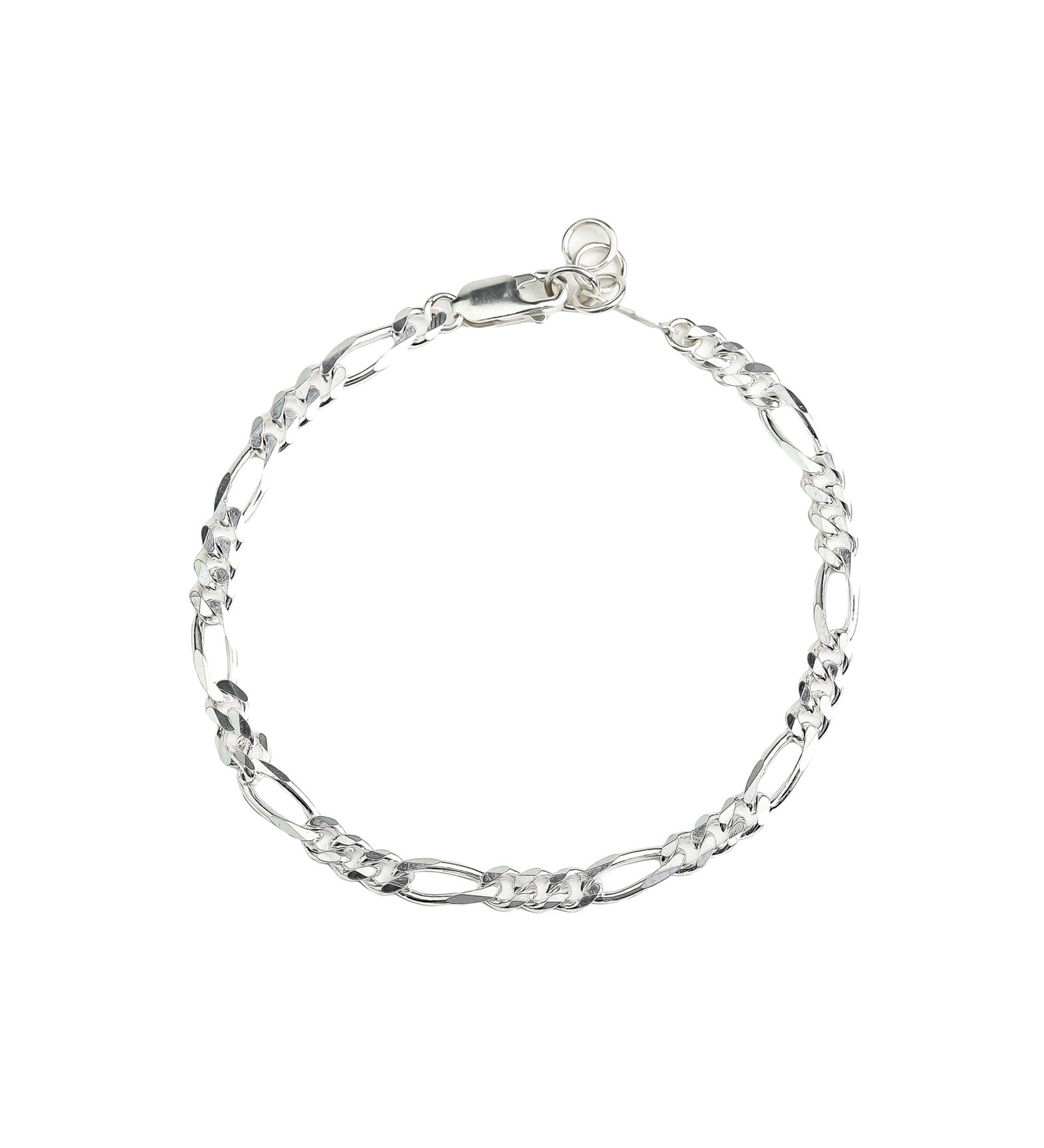 Figaro Chain Bracelet | 4.3mm Sterling Silver
