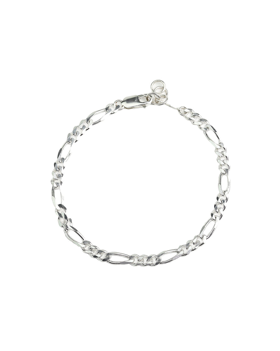 Figaro Chain Bracelet | 4.3mm Sterling Silver