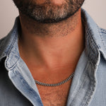 Finley & Wilder-Diamond Cut Flat Curb Chain Necklace | 5mm-Necklaces-Blue Ruby Jewellery-Vancouver Canada