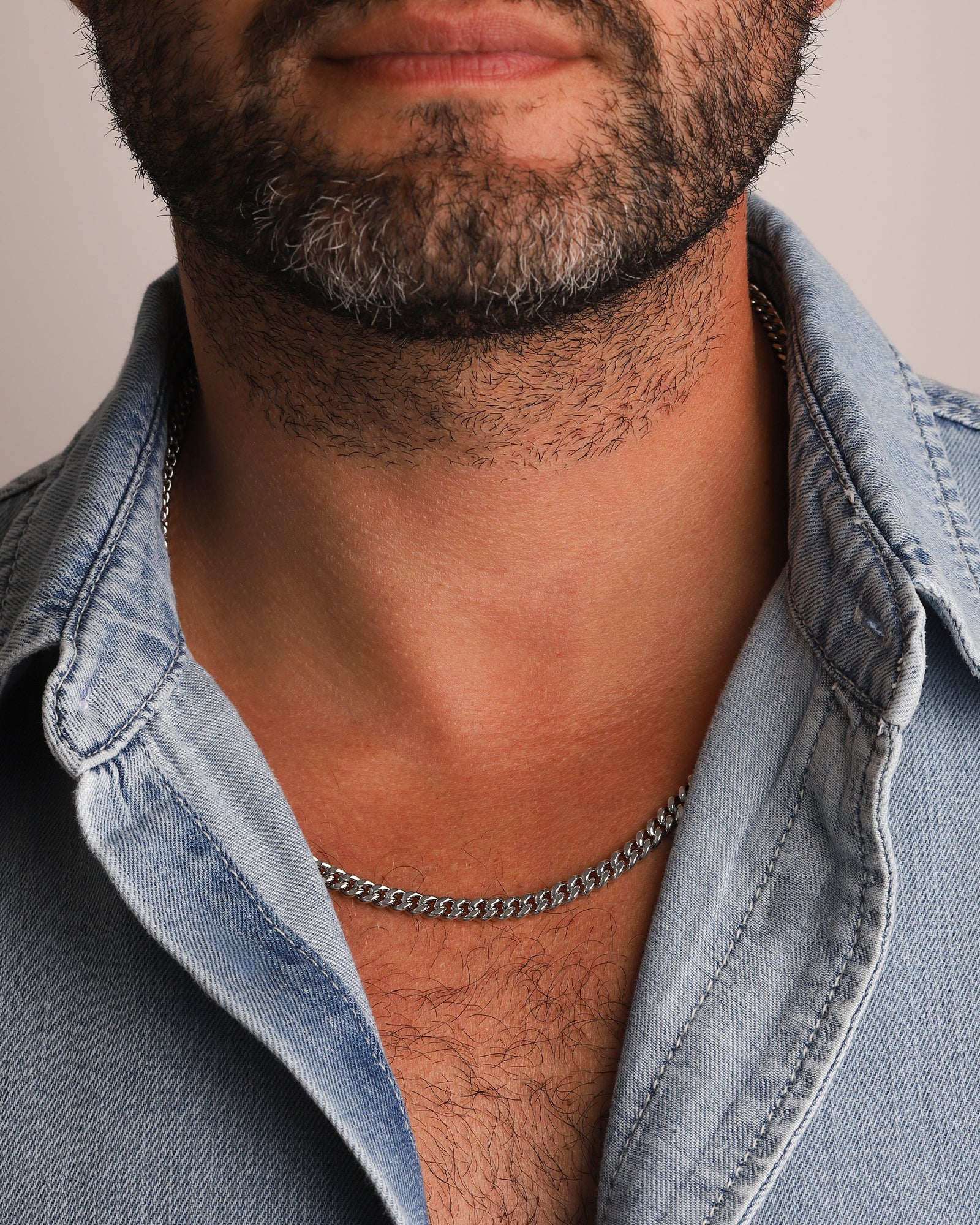 Finley & Wilder-Diamond Cut Flat Curb Chain Necklace | 5mm-Necklaces-Blue Ruby Jewellery-Vancouver Canada