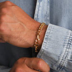 Finley & Wilder-Diamond Cut Flat Curb Chain Bracelet | 8mm-Bracelets-Blue Ruby Jewellery-Vancouver Canada