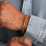 Finley & Wilder-Diamond Cut Flat Curb Chain Bracelet | 8mm-Bracelets-Blue Ruby Jewellery-Vancouver Canada