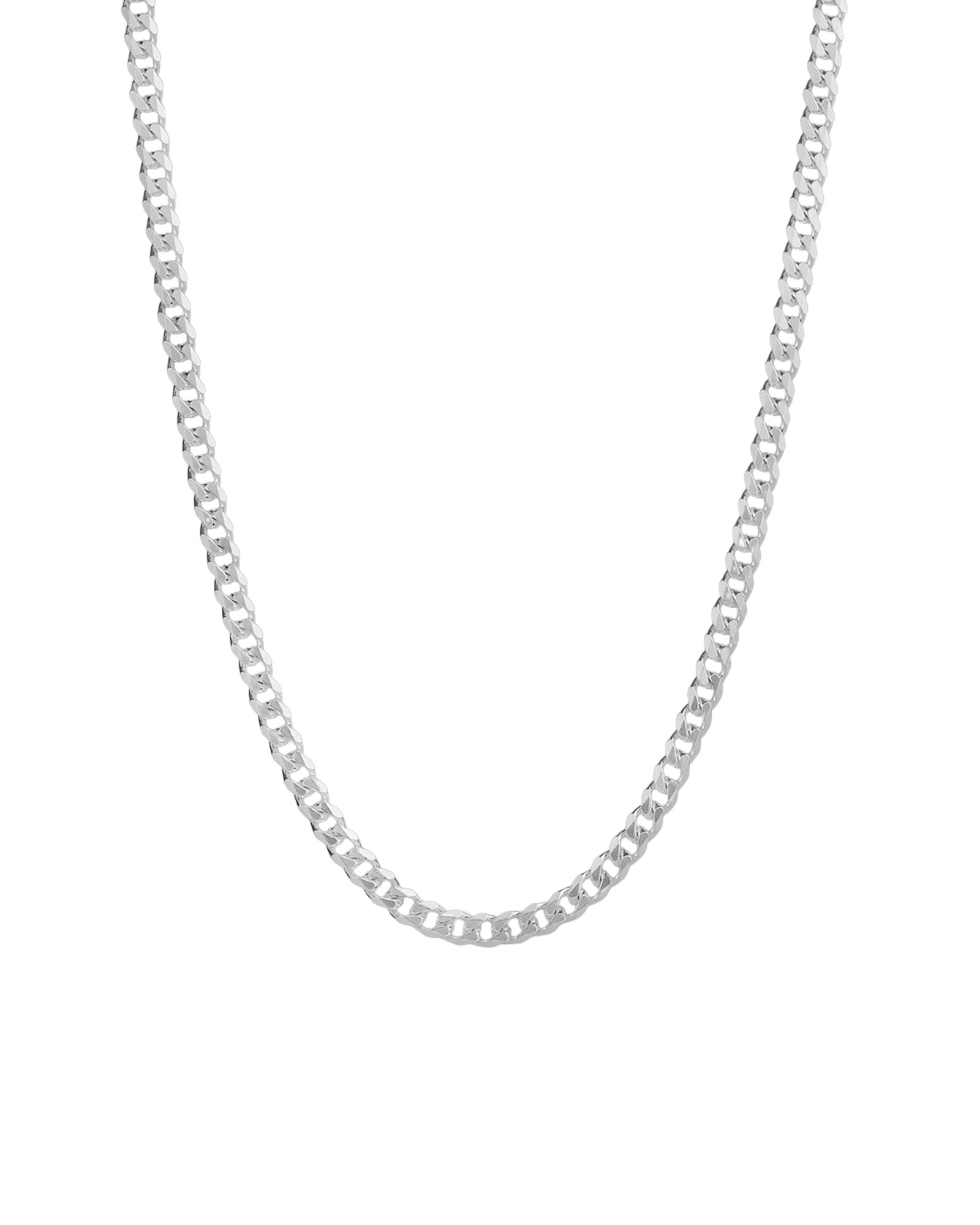 Finley & Wilder-Curb Chain Necklace | 3.5mm-Necklaces-Sterling Silver-18" - 20"-Blue Ruby Jewellery-Vancouver Canada