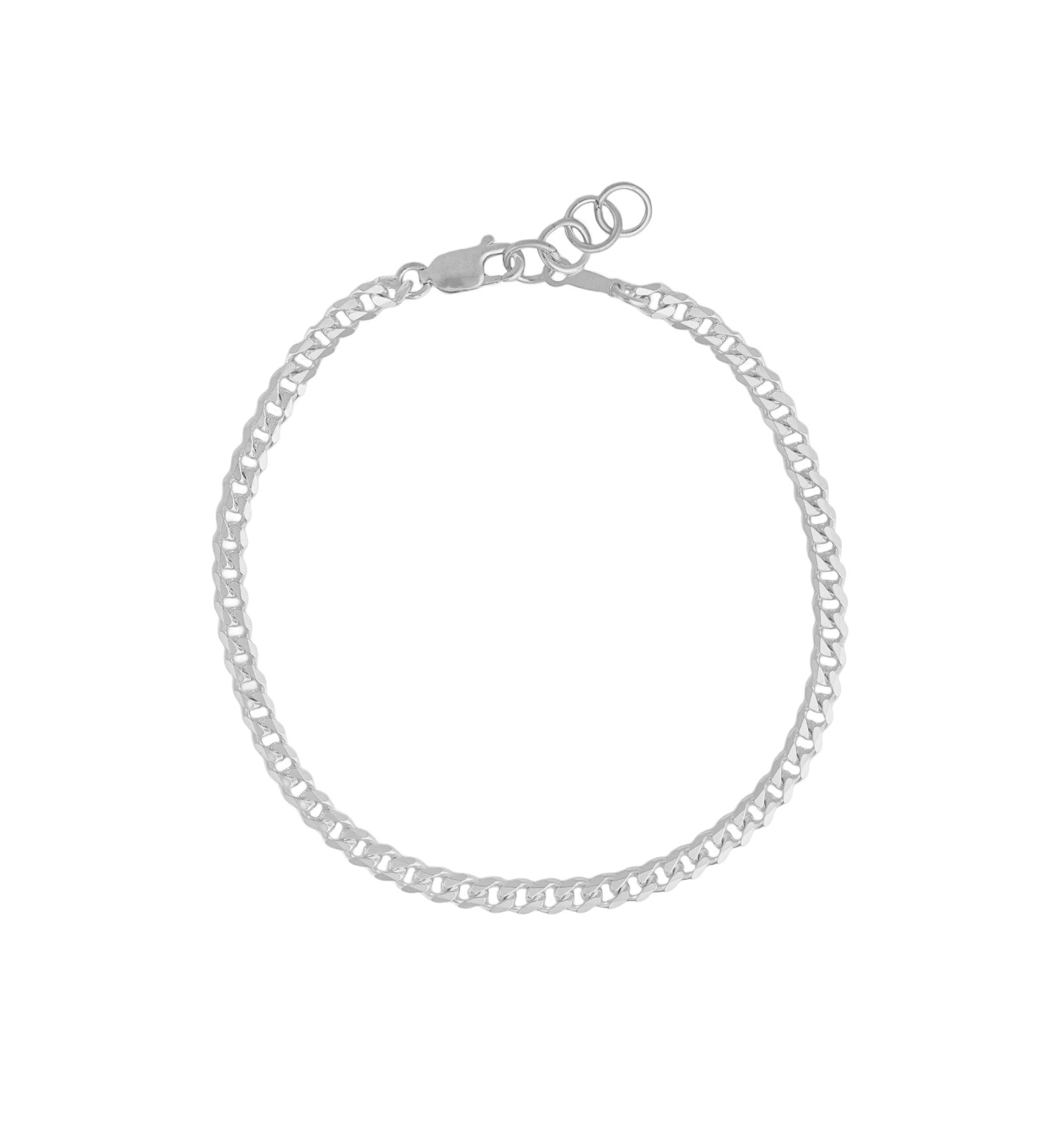 Finley & Wilder-Curb Chain Bracelet | 3.5mm-Bracelets-Sterling Silver-Blue Ruby Jewellery-Vancouver Canada