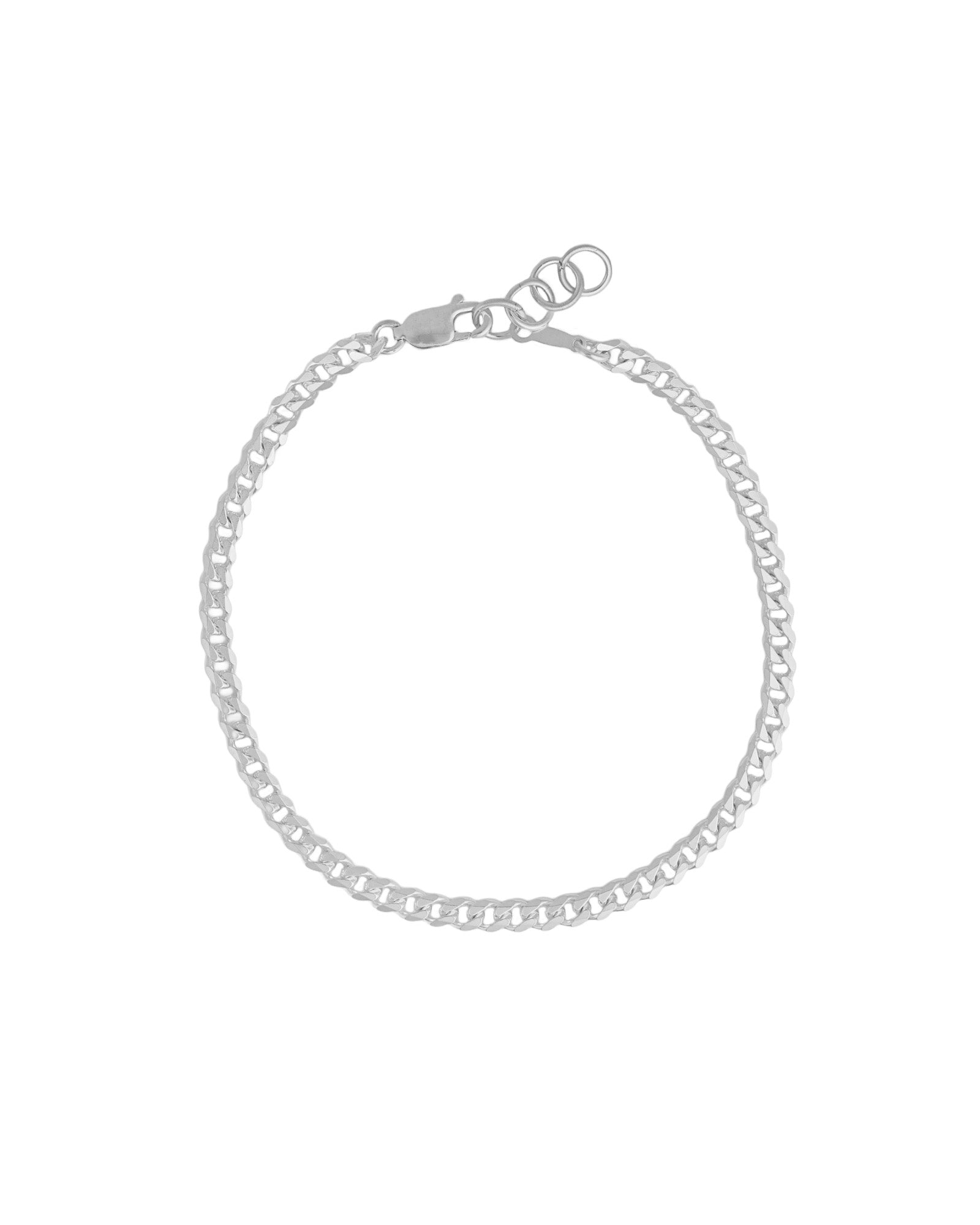 Finley & Wilder-Curb Chain Bracelet | 3.5mm-Bracelets-Sterling Silver-Blue Ruby Jewellery-Vancouver Canada