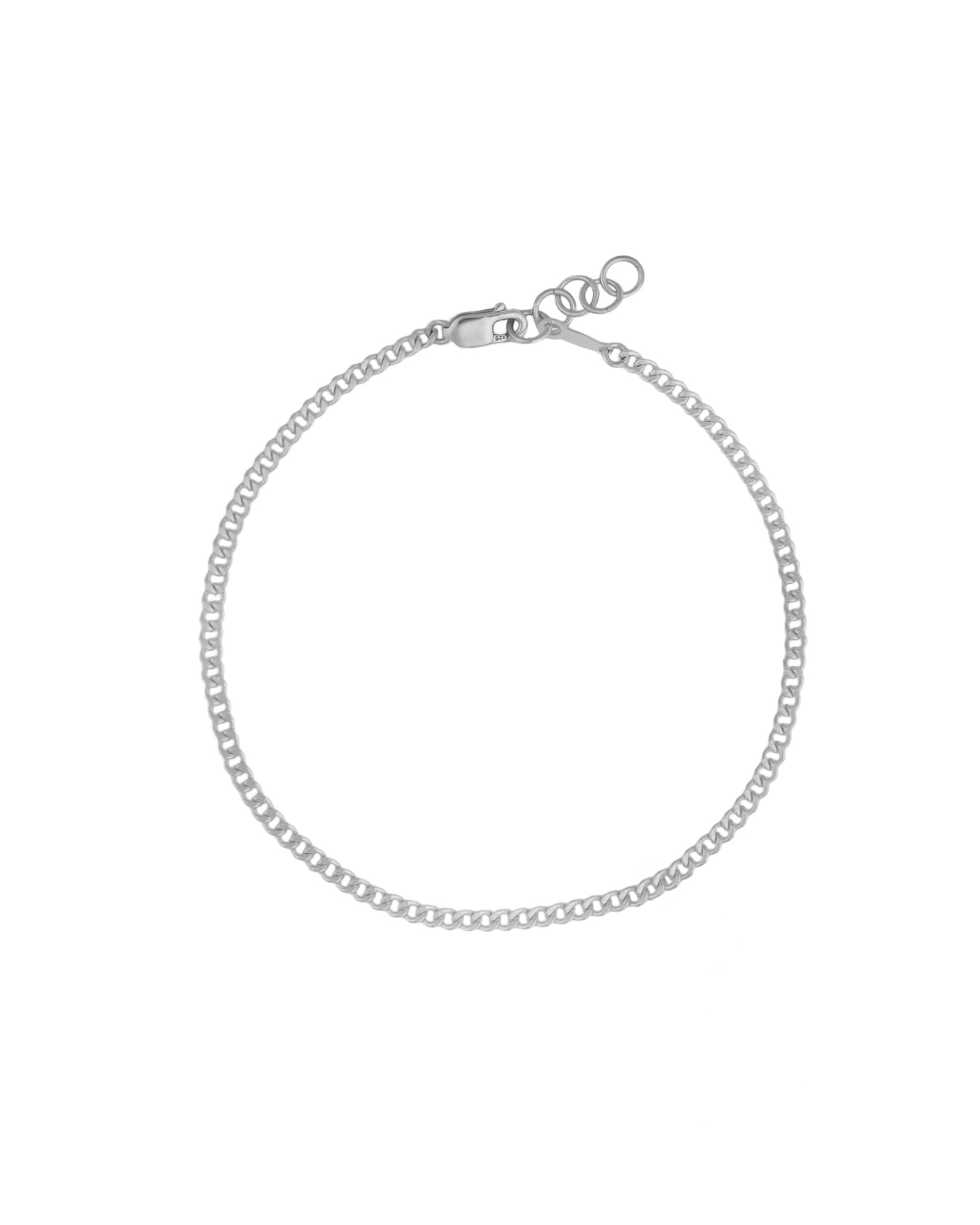 Curb Chain Bracelet 2.3mm Sterling Silver