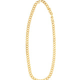 Flat Curb Chan | 8mm Gold Plated
