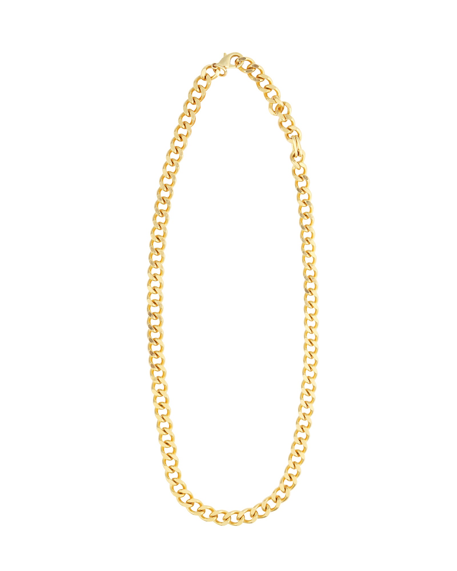 Flat Curb Chan | 8mm Gold Plated
