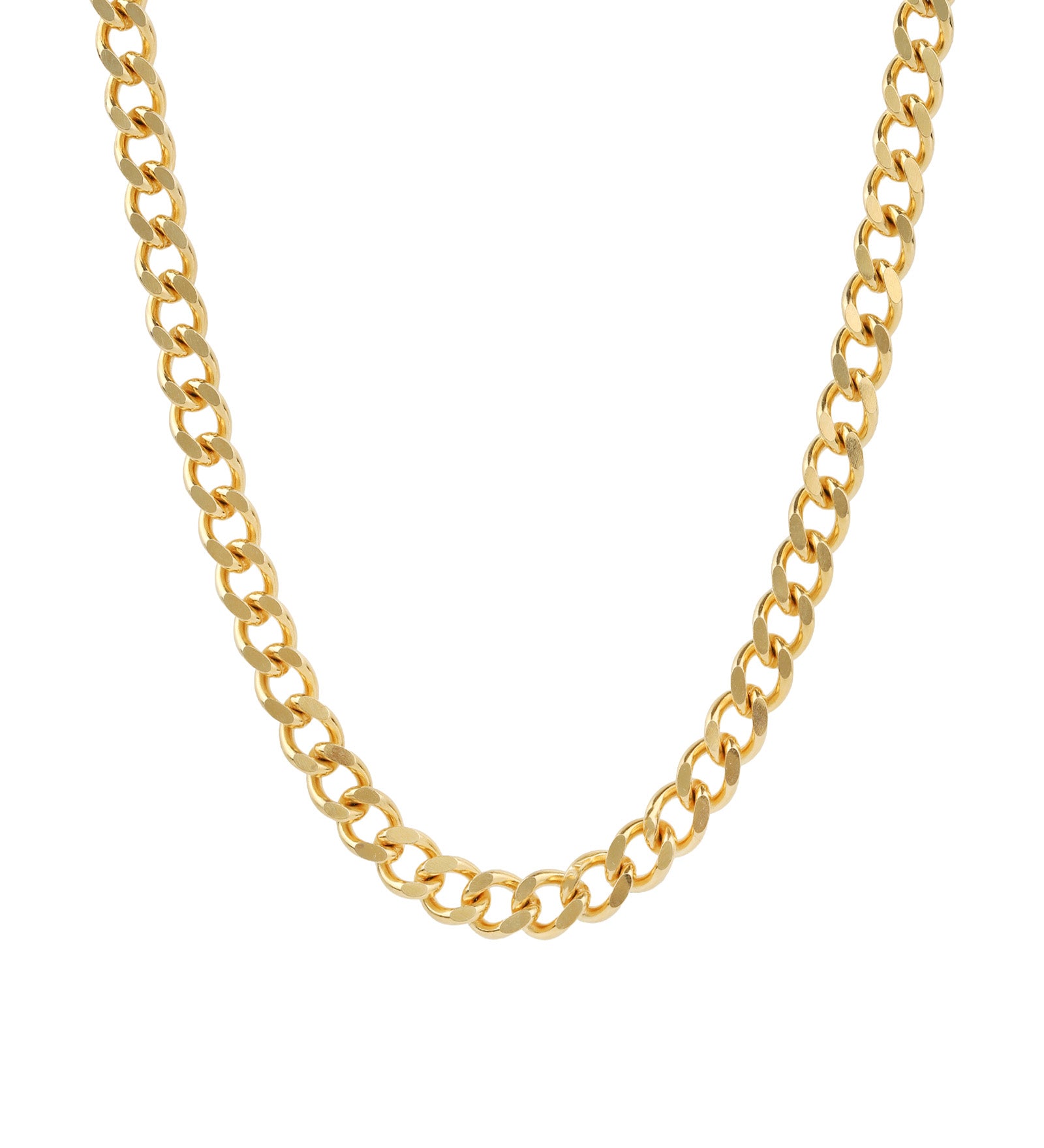 Flat Curb Chan | 8mm Gold Plated