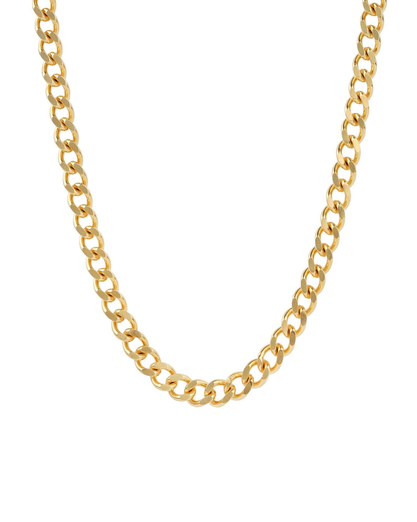 Flat Curb Chan | 8mm Gold Plated