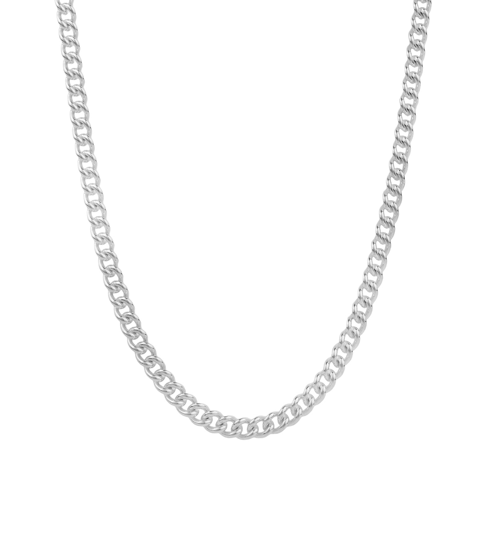 Curb Chain Necklace | 5mm Sterling Silver