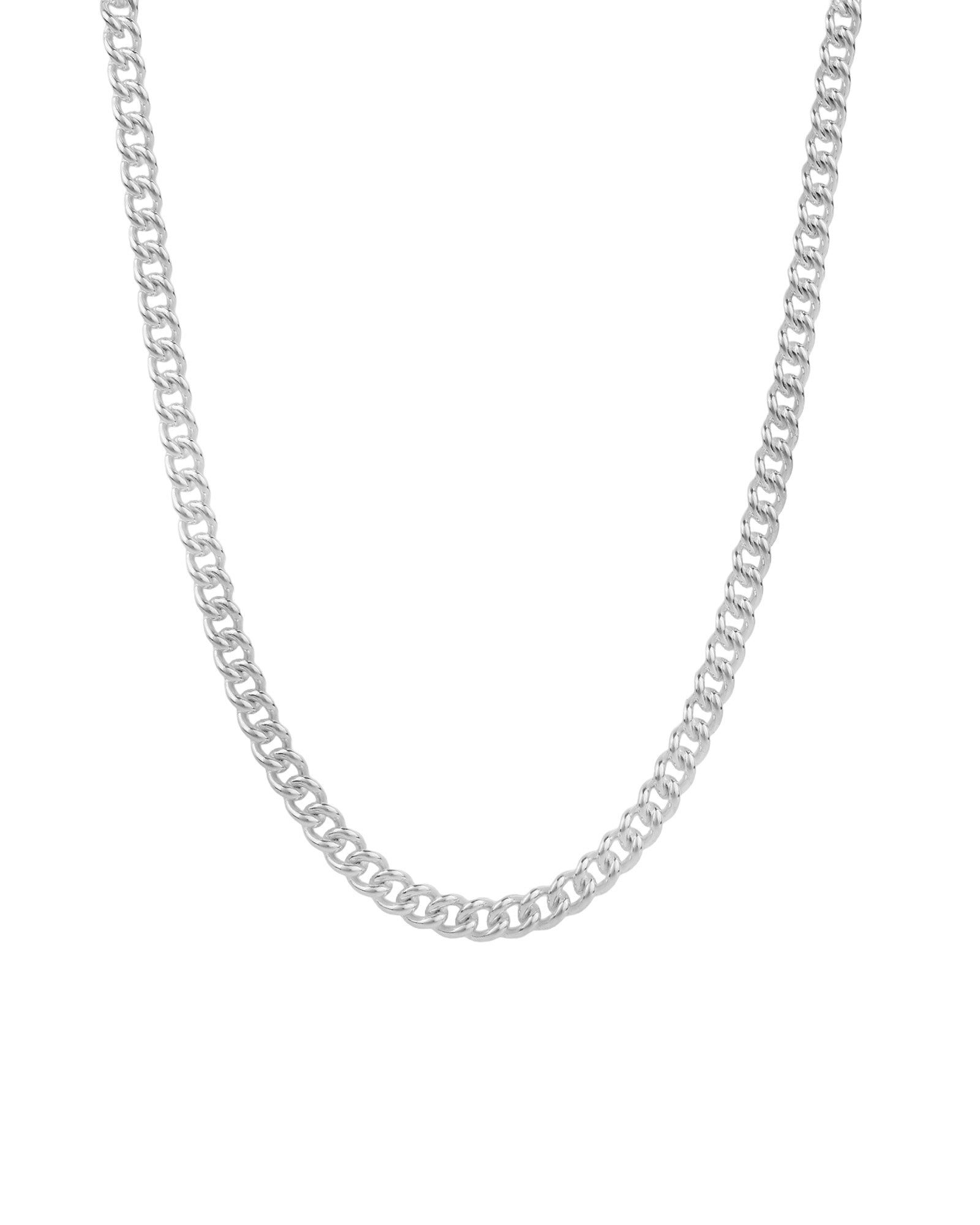 Curb Chain Necklace | 5mm Sterling Silver