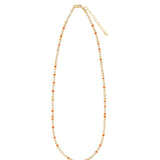 Citrine & Carnelian Miyuki Bead Necklace