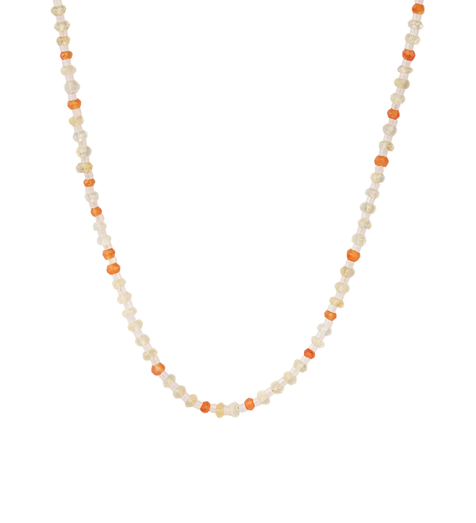 Gem Jar-Citrine & Carnelian Miyuki Bead Necklace-Necklaces-14k Gold Filled, Citrine, Carnelian-Blue Ruby Jewellery-Vancouver Canada