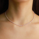 Gem Jar-Kunzite Beaded Necklace | 2mm-Necklaces-Blue Ruby Jewellery-Vancouver Canada