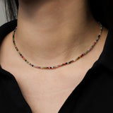 Gem Jar-Mixed Tourmaline Stone Necklace | 2.5mm-Necklaces-Blue Ruby Jewellery-Vancouver Canada