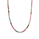 Mix Tourmaline Stone Necklace | 3mm 14k Gold Filled, Mix Tourmaline