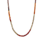 Autumn Mix Stone Necklace | 3mm 14k Gold Filled, Garnet, Iolite, Quartz
