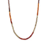 Autumn Mix Stone Necklace | 3mm 14k Gold Filled, Garnet, Iolite, Quartz
