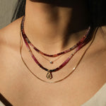 Gem Jar-Ruby Stone Charm Necklace-Necklaces-Blue Ruby Jewellery-Vancouver Canada