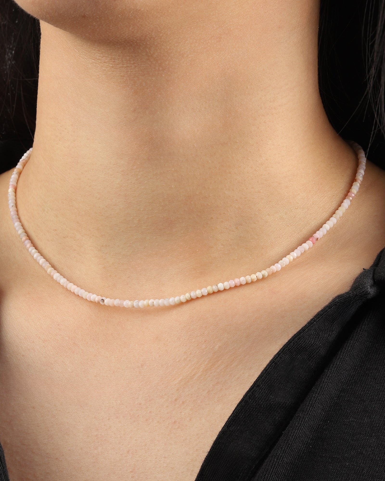 Gem Jar-Pink Opal Beaded Necklace-Necklaces-Blue Ruby Jewellery-Vancouver Canada