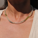 Gem Jar-Mix Stone Necklace | 4-5mm-Necklaces-14k Gold Filled, Blue/Green Mix-Blue Ruby Jewellery-Vancouver Canada