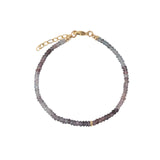 Shaded Purple Spinel Nugget Bracelet | 3mm 14k Gold Filled, Spinel