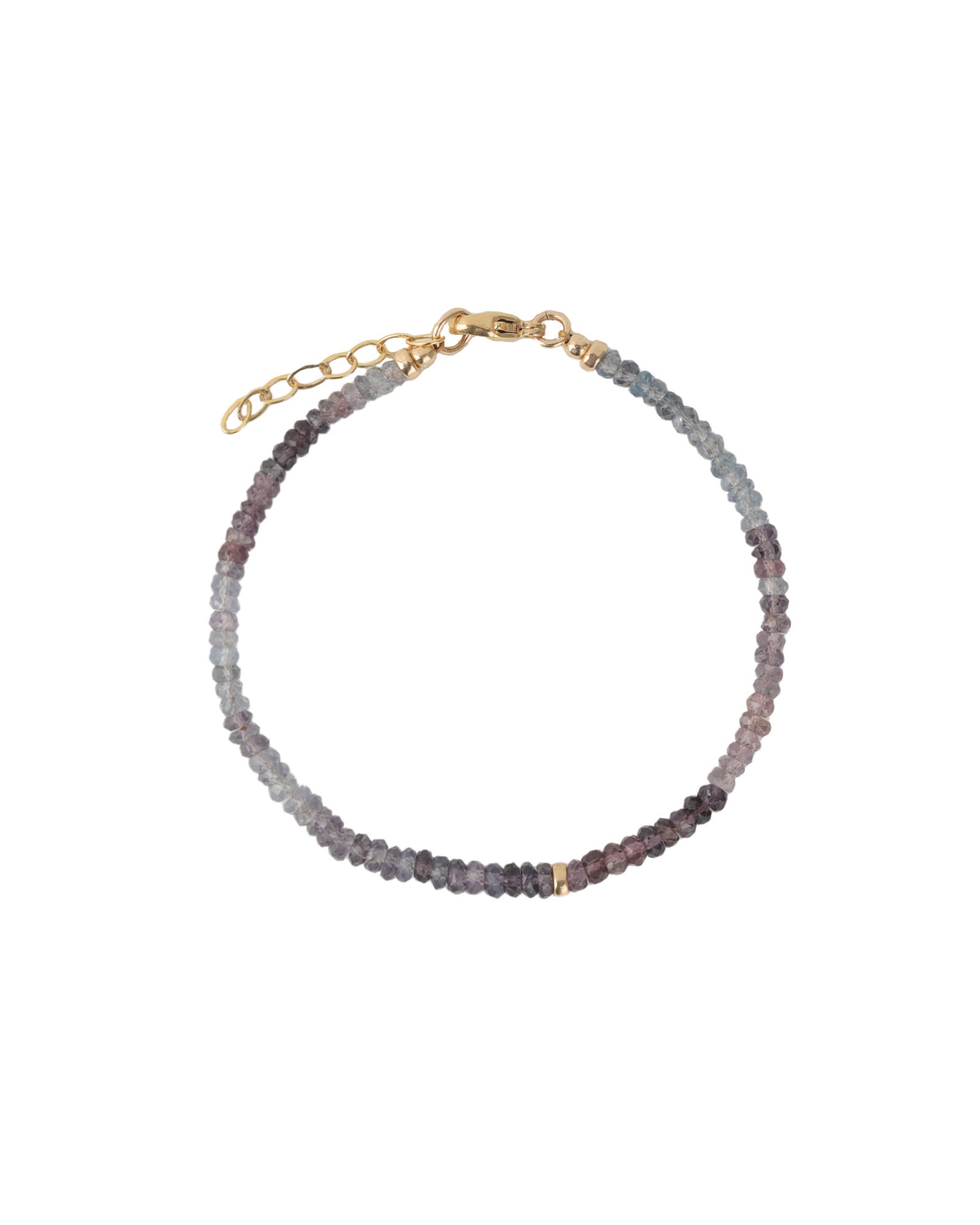 Shaded Purple Spinel Nugget Bracelet | 3mm 14k Gold Filled, Spinel