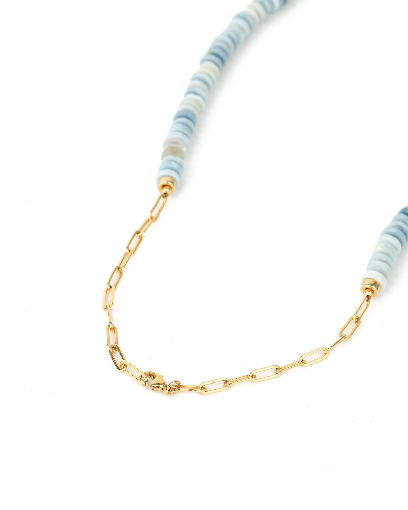Gem Jar-Denim Opal Heishi Miyuki Necklace | 6.5mm-Necklaces-14k Gold Filled, Denim Opal-Blue Ruby Jewellery-Vancouver Canada