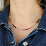 Multi Sapphire Stone Necklace | 2.5mm 14k Gold Filled, Multi Sapphire