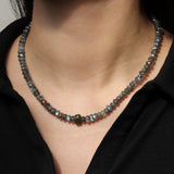 Labradorite Mix Stone Necklace | 6.5mm 14k Gold Filled, Aquamarine, Labradorite