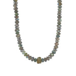 Labradorite Mix Stone Necklace | 6.5mm 14k Gold Filled, Aquamarine, Labradorite