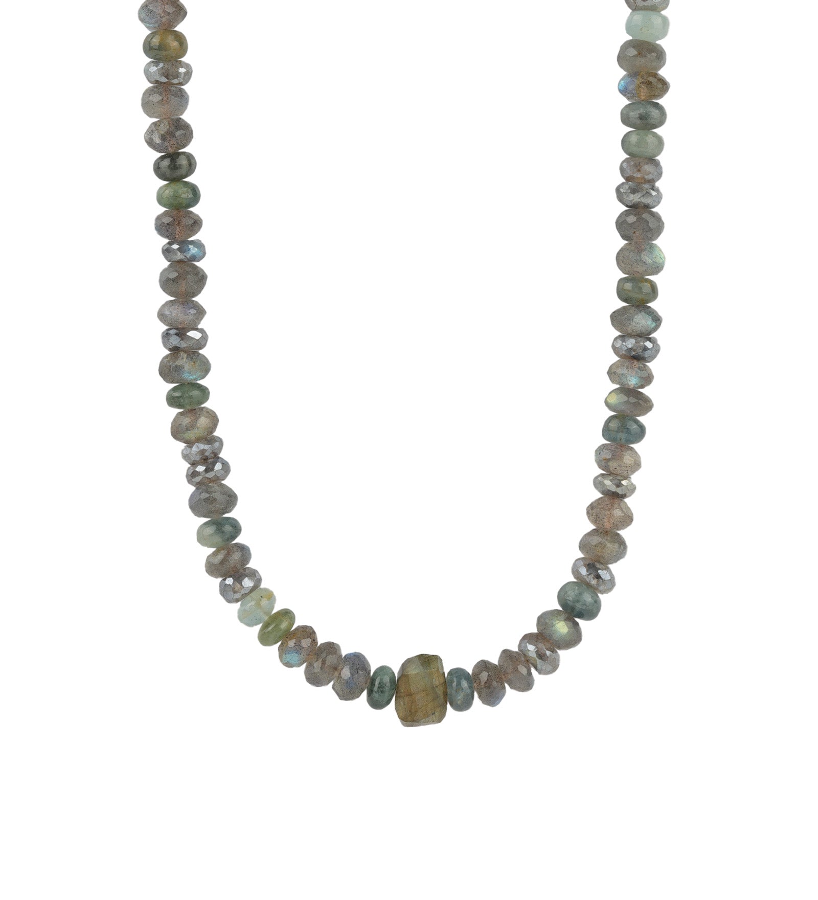 Labradorite Mix Stone Necklace | 6.5mm 14k Gold Filled, Aquamarine, Labradorite