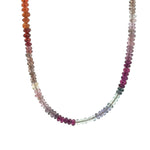 Autumn Mixed Stone Necklace | 4mm 14k Gold Filled, Fluorite, Zircon, Tanzanite