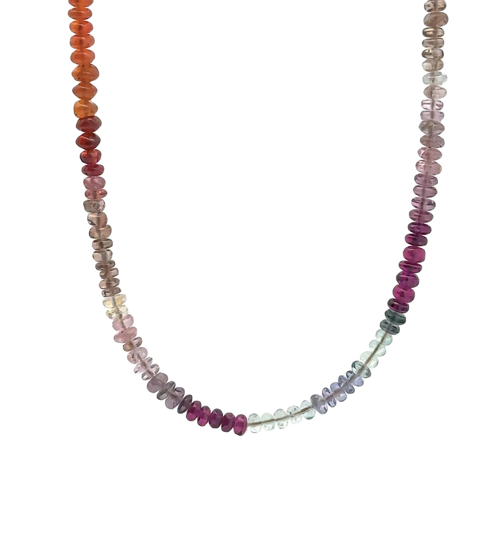 Autumn Mixed Stone Necklace | 4mm 14k Gold Filled, Fluorite, Zircon, Tanzanite