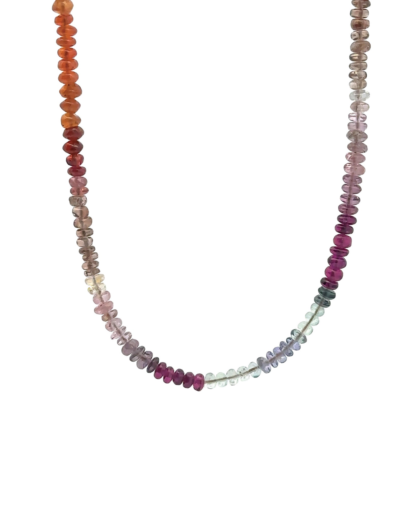 Autumn Mixed Stone Necklace | 4mm 14k Gold Filled, Fluorite, Zircon, Tanzanite