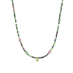 Gem Jar-Green Briolette Mixed Stone Necklace | 2mm-Necklaces-14k Gold Filled, Ruby, Kyanite, Fluorite, Apatite-Blue Ruby Jewellery-Vancouver Canada