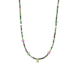 Gem Jar-Green Briolette Mixed Stone Necklace | 2mm-Necklaces-14k Gold Filled, Ruby Zoisite-Blue Ruby Jewellery-Vancouver Canada