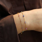 Gem Jar-Floating Station Stone Bracelet-Bracelets-Blue Ruby Jewellery-Vancouver Canada