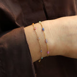 Gem Jar-Floating Station Stone Bracelet-Bracelets-Blue Ruby Jewellery-Vancouver Canada