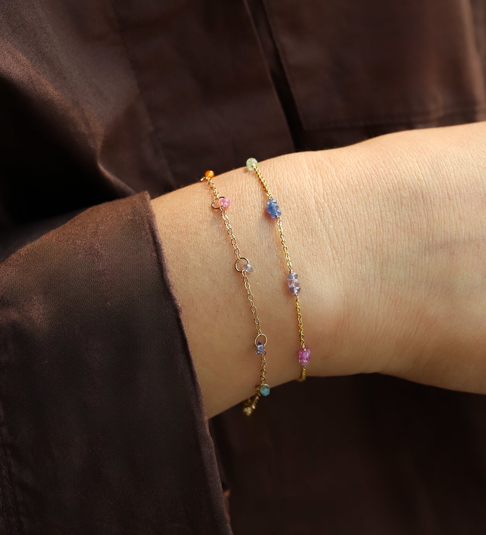 Gem Jar-Floating Station Stone Bracelet-Bracelets-Blue Ruby Jewellery-Vancouver Canada