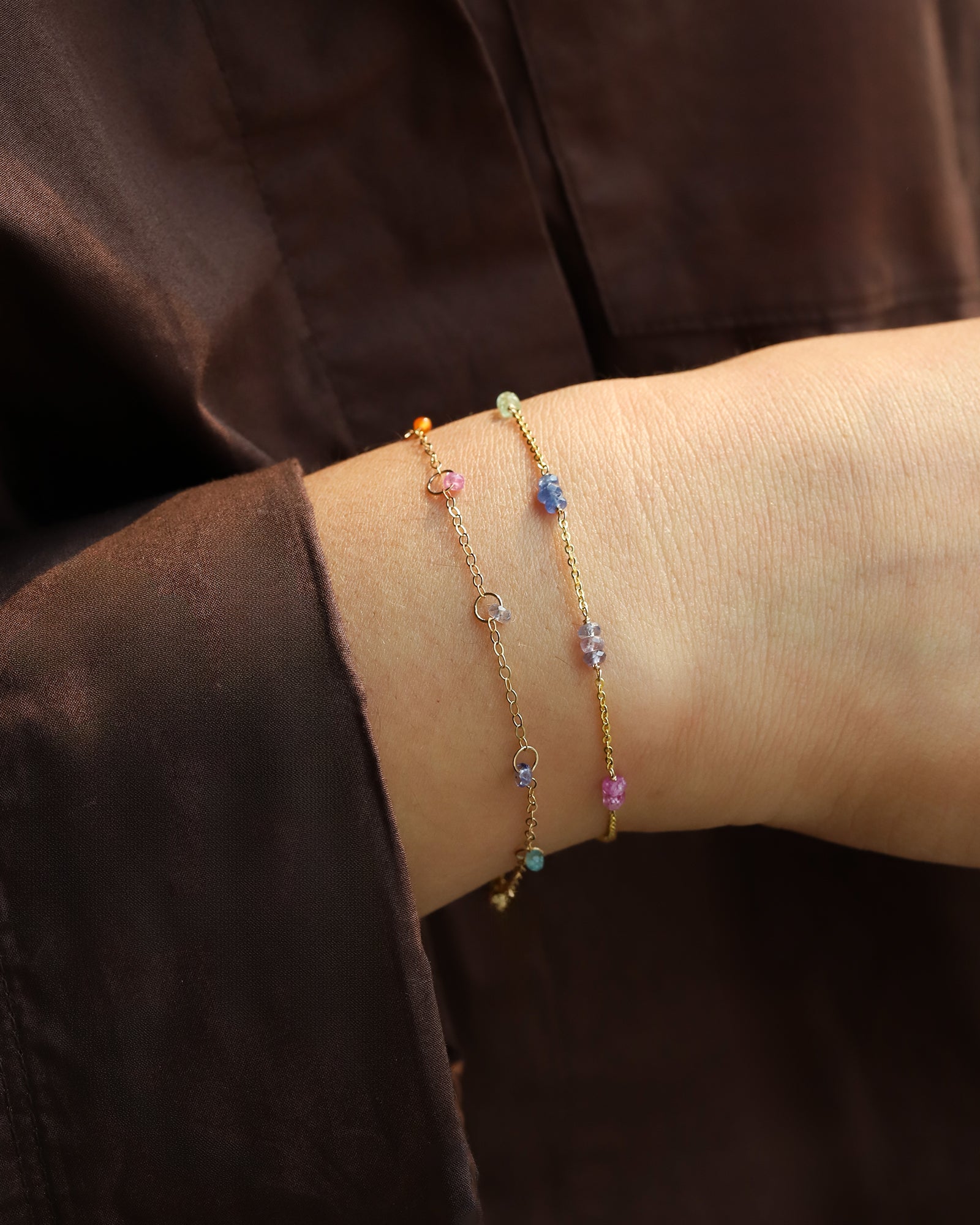 Gem Jar-Floating Station Stone Bracelet-Bracelets-Blue Ruby Jewellery-Vancouver Canada